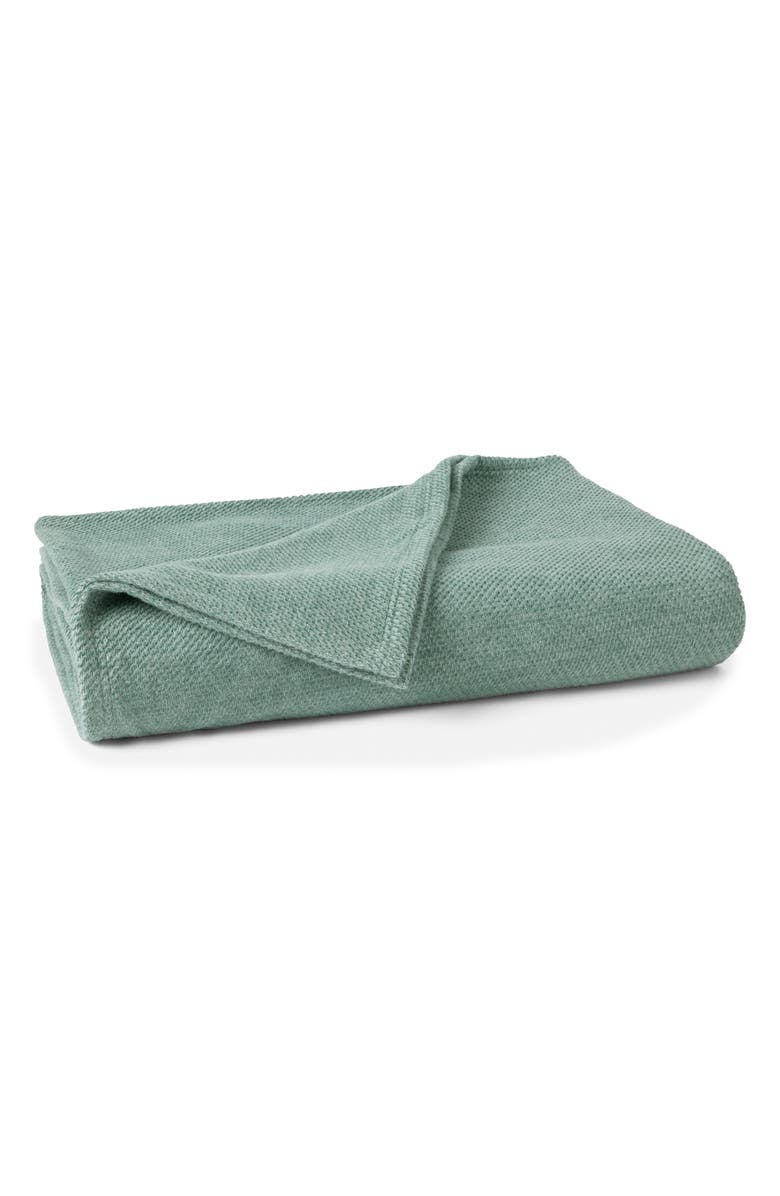 Coyuchi Sequoia Organic Cotton Throw Blanket, Main, color, Fern