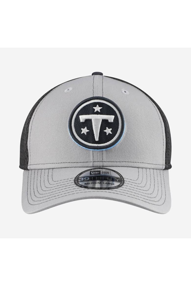 Men's New Era  Gray Tennessee Titans Grayed Out Neo 39THIRTY Flex Hat, Alternate, color, Gray