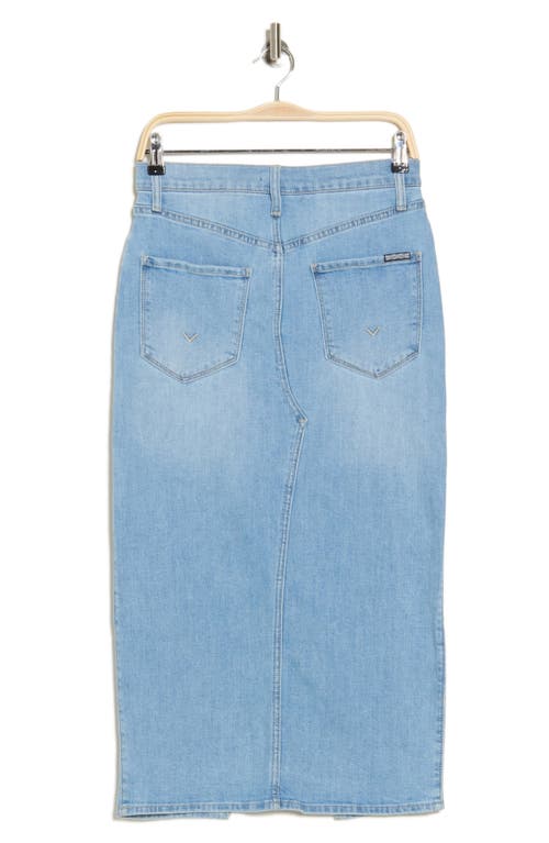 Hudson Reconstructed Denim Midi-skirt In Blue