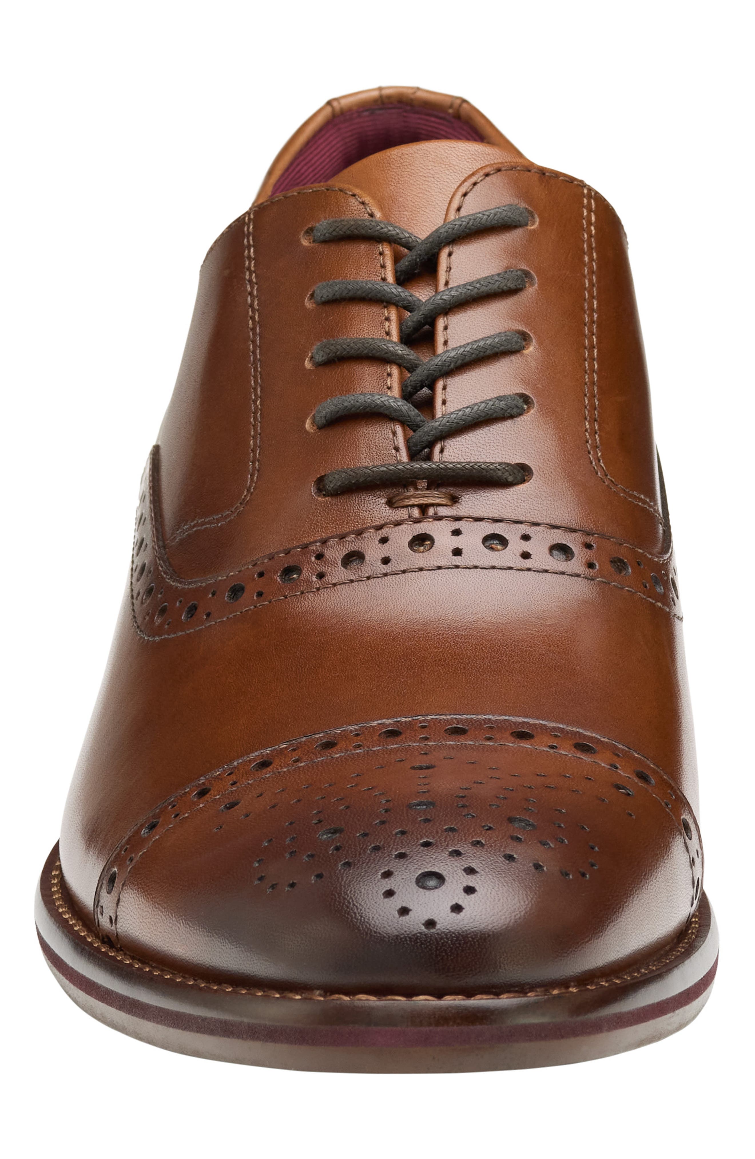 Johnston & Murphy Conard 2.0 Cap Toe Oxford, Alternate, color, Tan Full Grain
