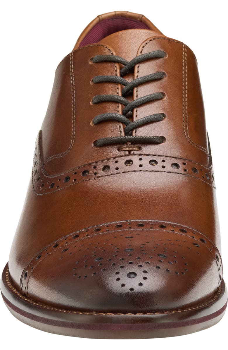 Johnston & Murphy Conard 2.0 Cap Toe Oxford, Alternate, color, Tan Full Grain