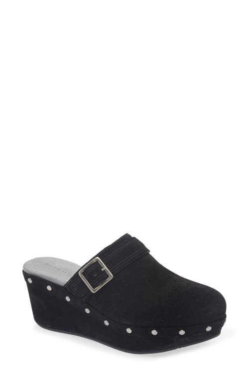 Chocolat Blu Yogi Platform Wedge Mule In Black