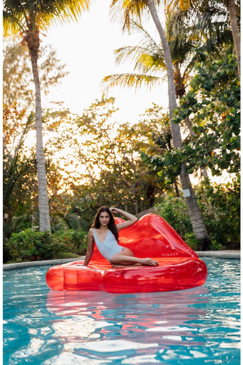 Floating Lip Couch, Alternate, color, RED