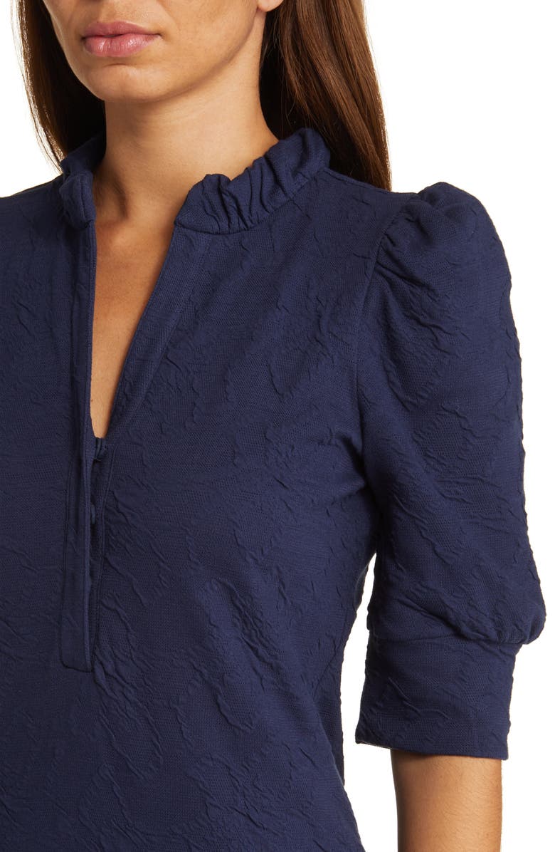 Lilly Pulitzer<sup>®</sup> Elsey Floral Jacquard Puff Sleeve Dress, Alternate, color,