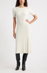 Nordstrom Rib Boat Neck Sweater Dress