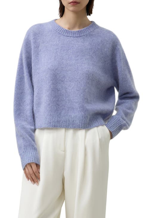 Brushed Two-Tone Seamless Cashmere Sweater