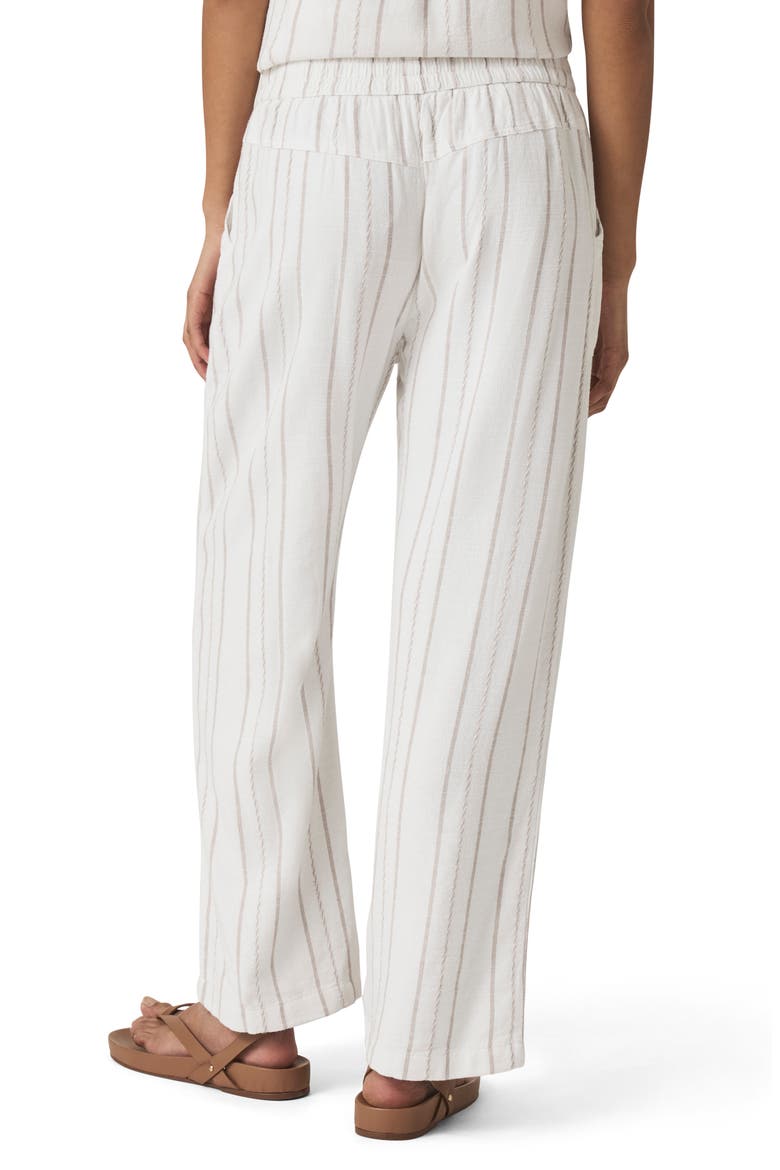 Layla Stripe Pants, Alternate, color, WHITE/FAWN