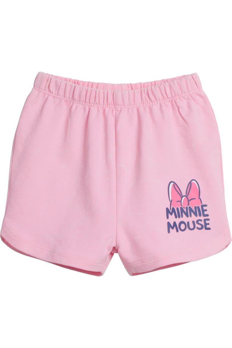 Minnie Mouse French Terry Wash T-Shirt and Shorts Set, Alternate, color, Blush Pink Minnie