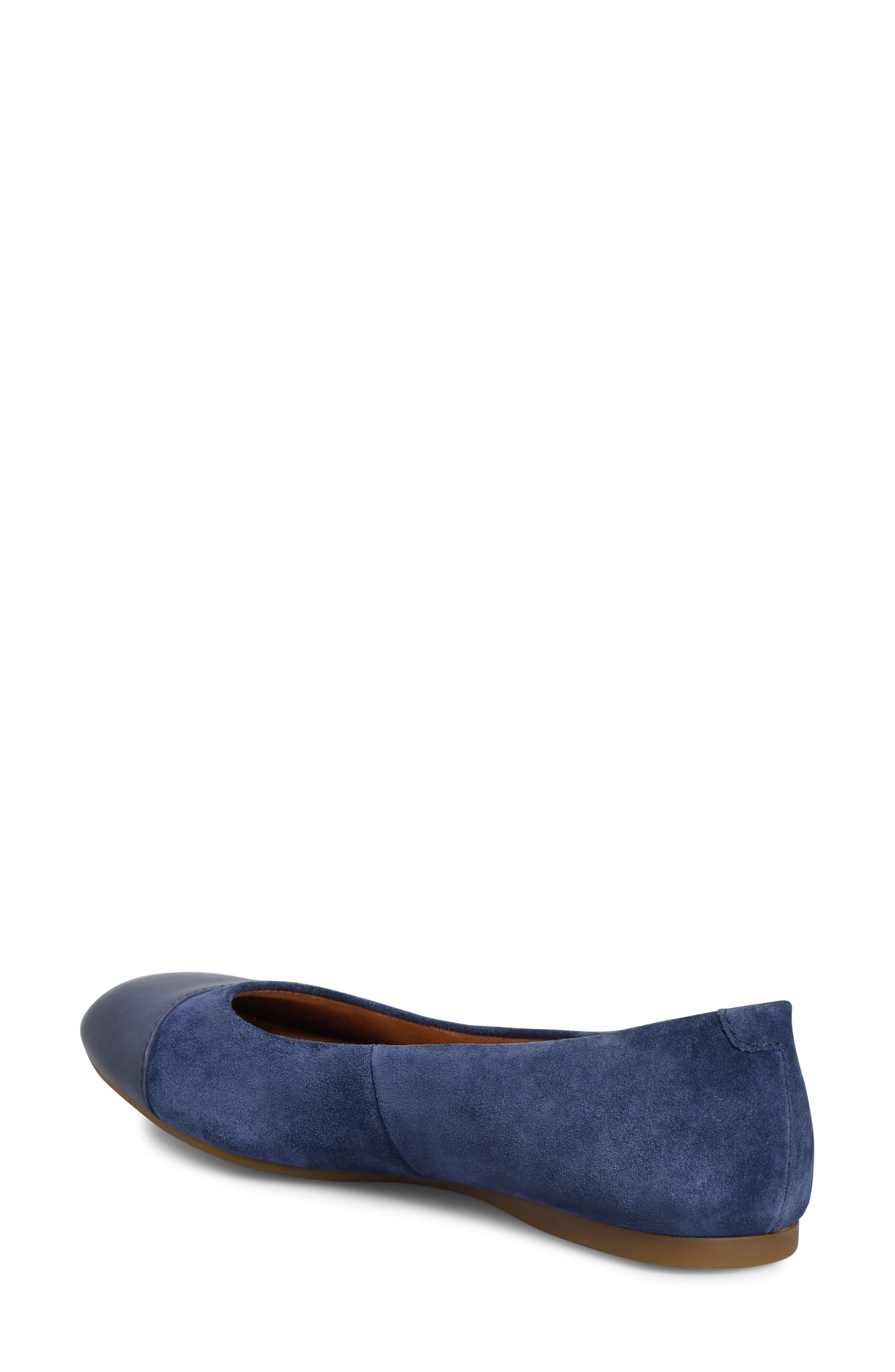 Børn Batti Mixed Media Ballet Flat, Alternate, color, Navy