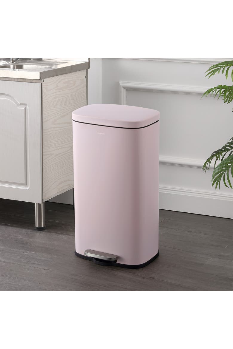 Curtis Step Pedal Trash Can, Alternate, color, Blush Pink