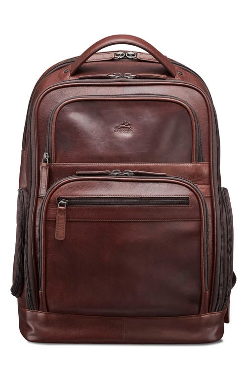 Mancini Rfid 15.6-inch Laptop Backpack In Brown