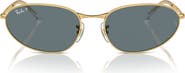 Ray-Ban 56mm Polarized Irregular Oval Sunglasses