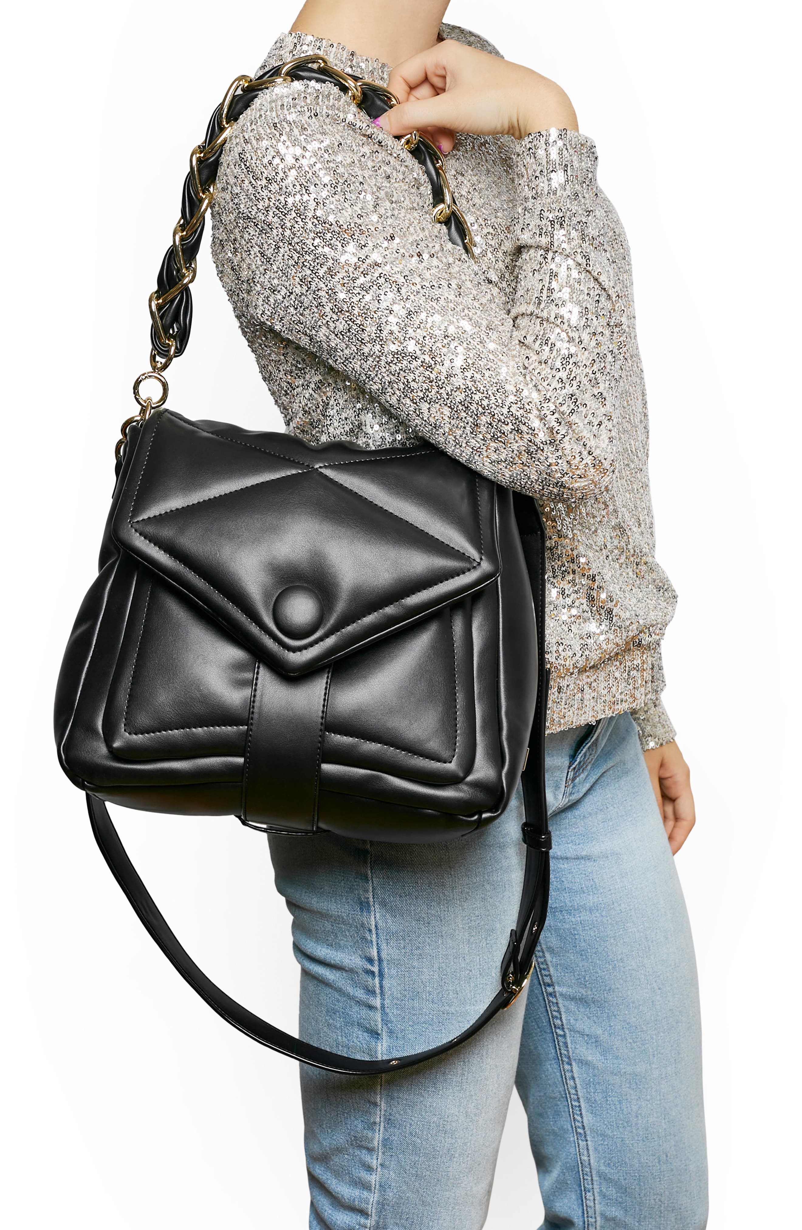 HOUSE OF WANT We Are Fearless Vegan Leather Crossbody Bag, Alternate, color, 