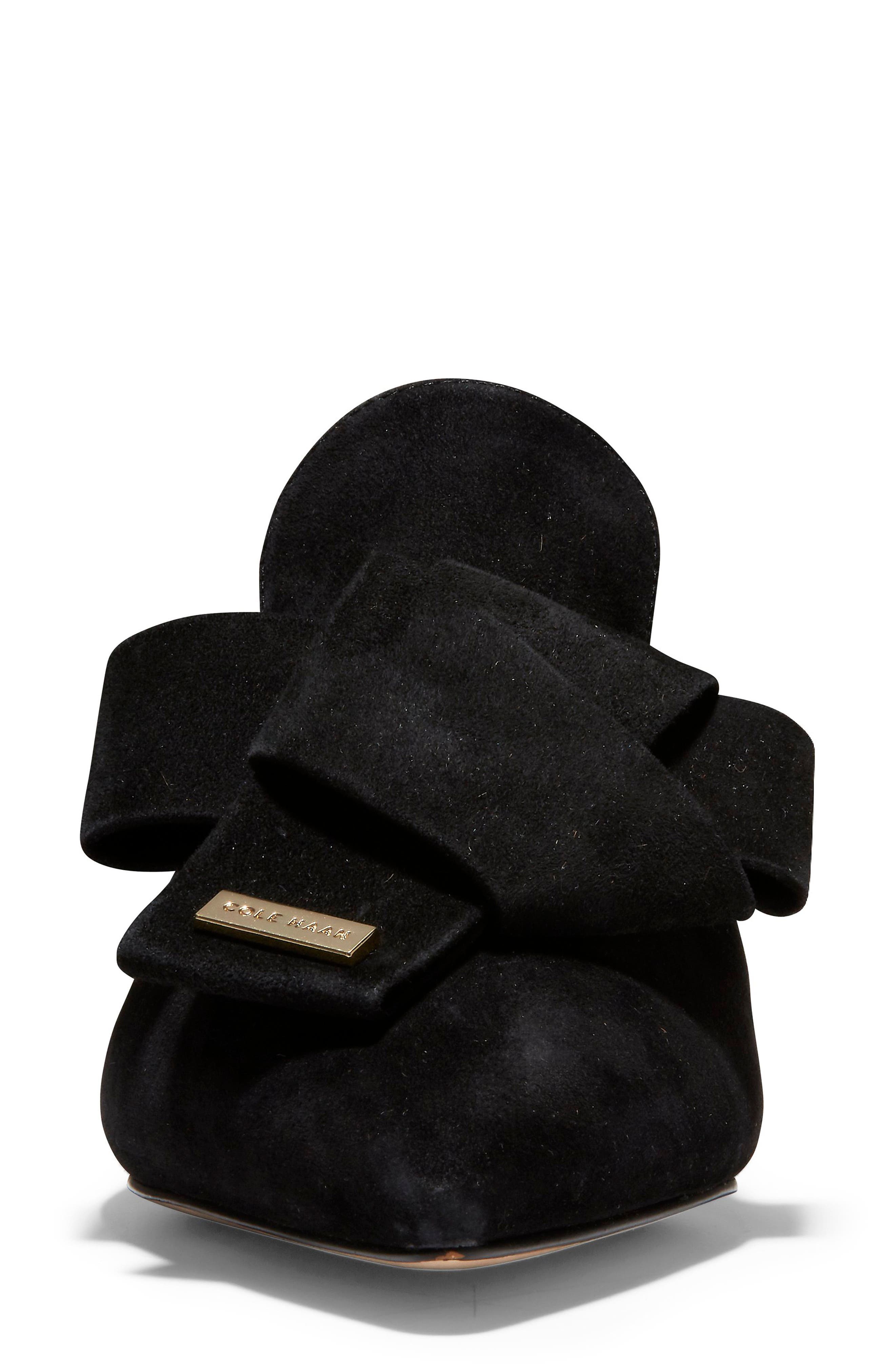 Ophelia Mule, Alternate, color, BLACK SUEDE
