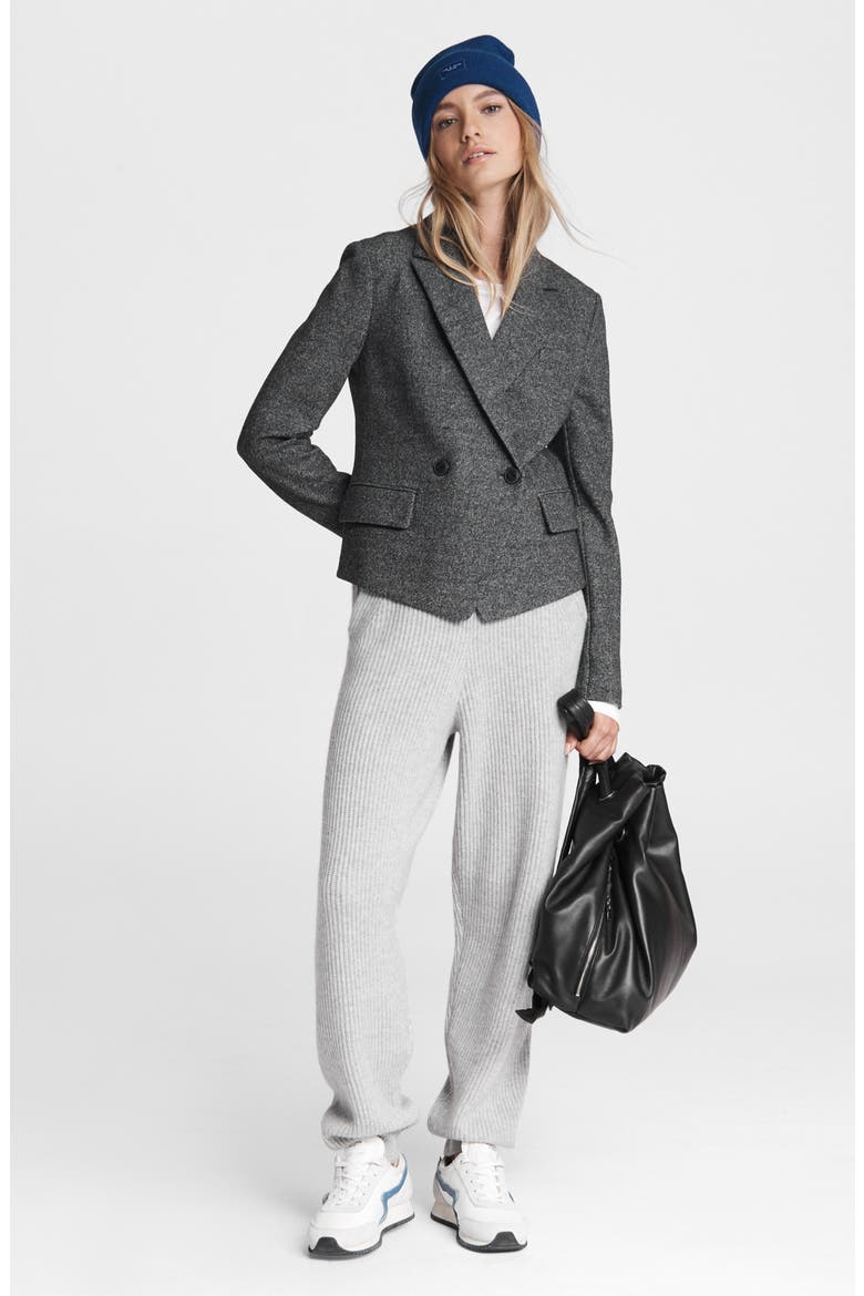 Fletcher Crop Wool Blazer, Alternate, color, CHARCOAL