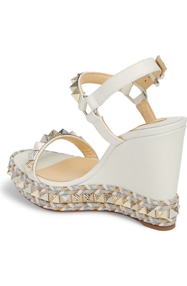 Christian Louboutin Pyraclou Wedge Sandal, Alternate, color,