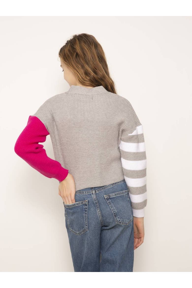 Ava Color Block Hoodie, Alternate, color, PINK MULTI