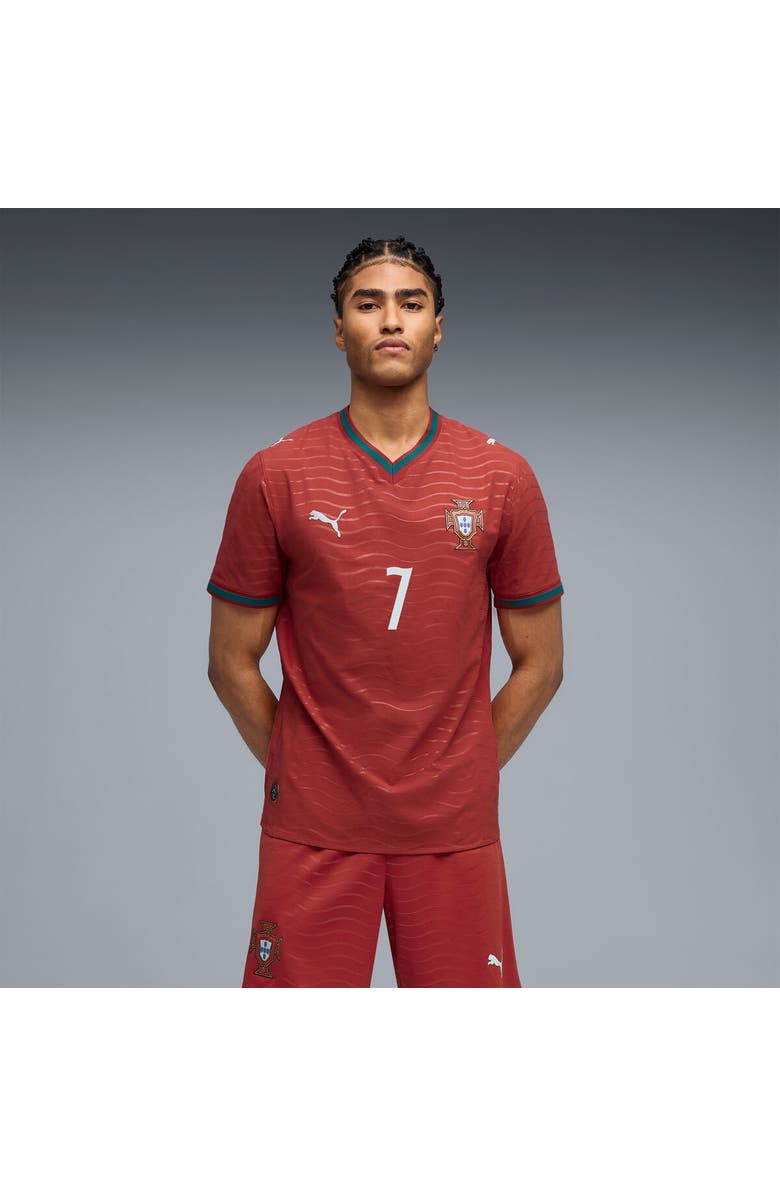 PUMA Men's Puma Cristiano Ronaldo Red Portugal National Team 2026 Home Authentic Jersey, Main, color, Red