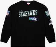 Mitchell & Ness Men's Mitchell & Ness Black Seattle Seahawks Big & Tall Training Camp Long Sleeve T-Shirt