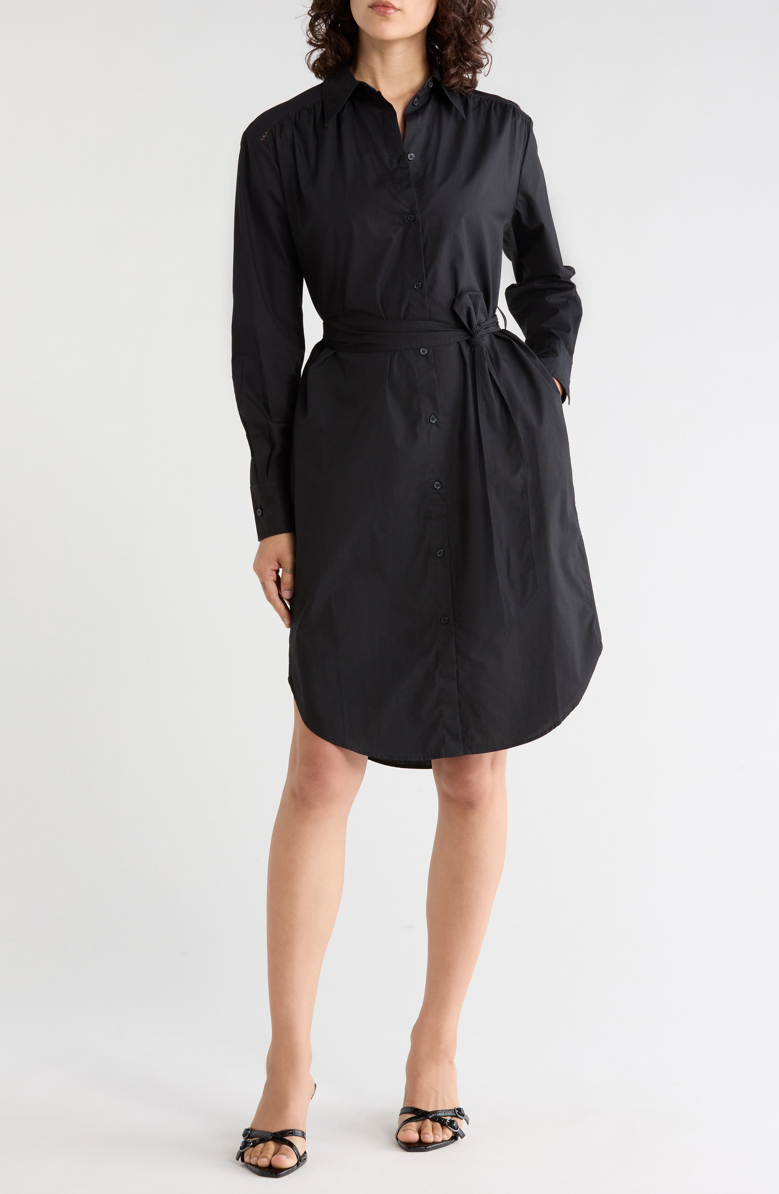 Delegant Long Sleeve Shirtdress