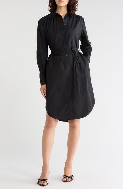 Delegant Long Sleeve Shirtdress