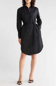 Delegant Long Sleeve Shirtdress