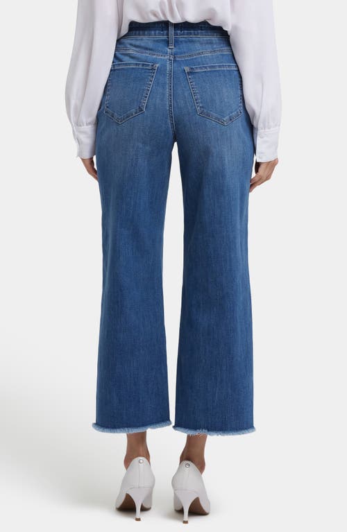 Nydj Coco Cool Embrace® Frayed Crop Wide Leg Jeans In Blue