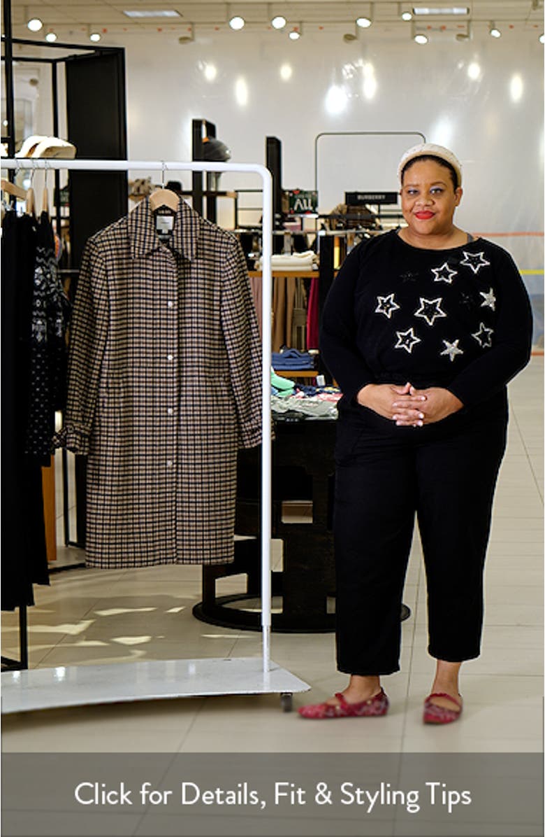 Plaid Wool Blend Coat, sales video thumbnail