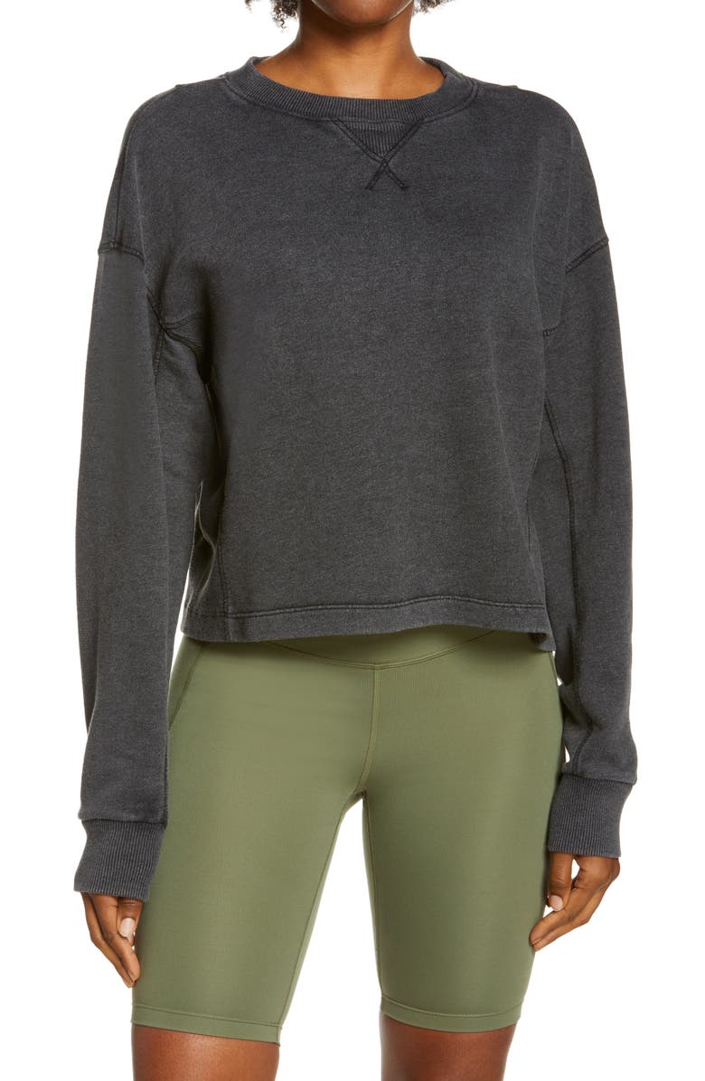 Zella Coastal French Terry Pullover, Main, color, 