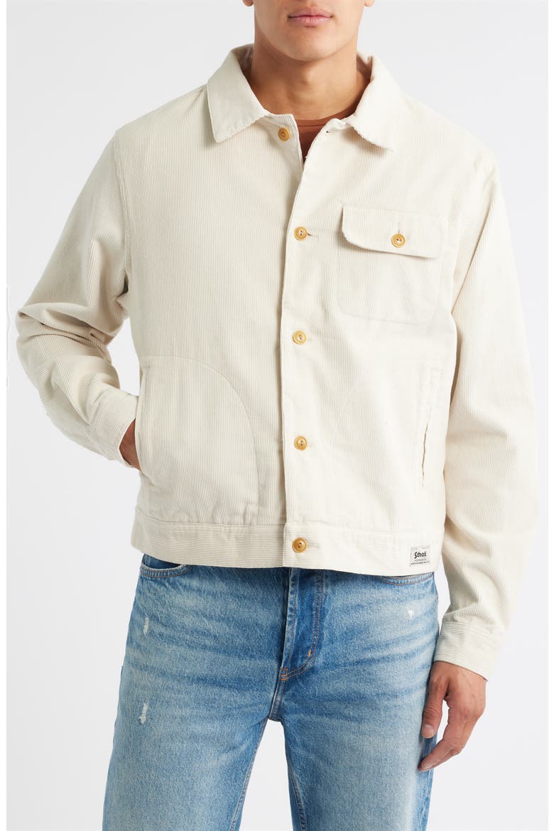 Cotton Corduroy Trucker Jacket, Alternate, color, OFF WHITE