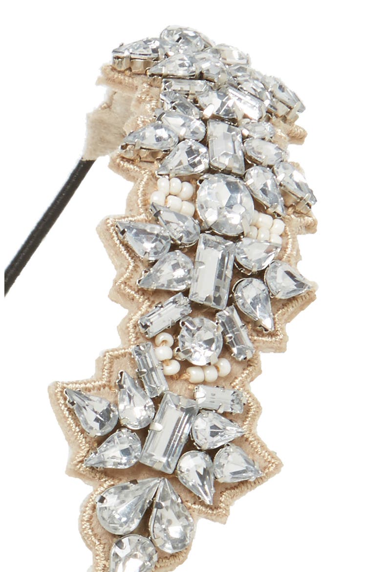 Crystal Embellished Head Wrap, Alternate, color, METALLIC SILVER