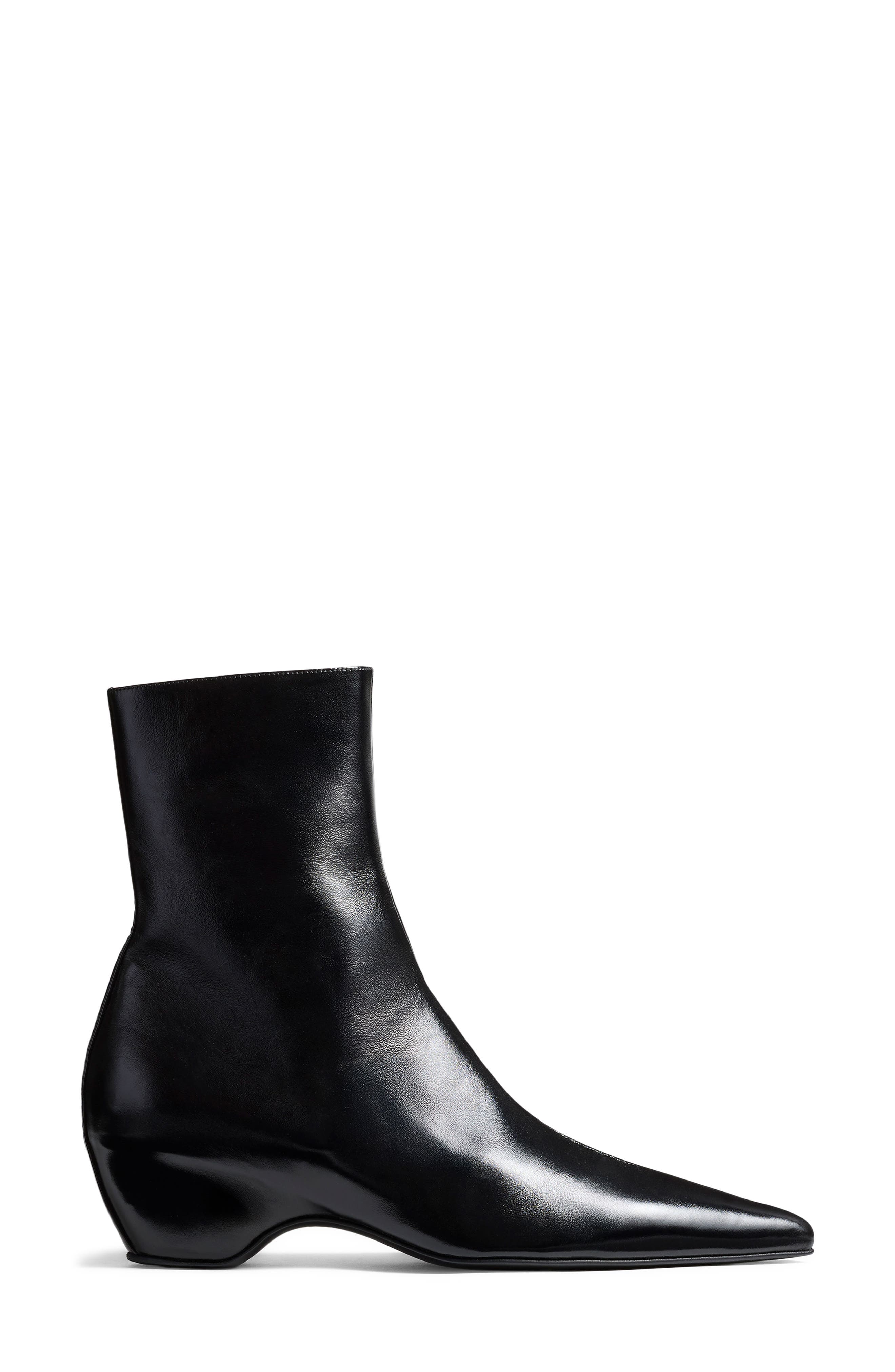 Sybil Pointed Toe Bootie, Alternate, color, BLACK