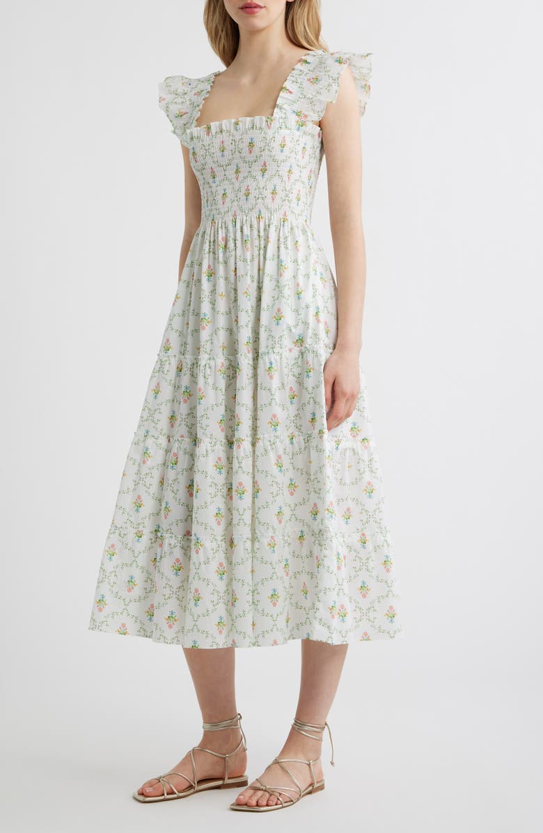 Hill House Home The Ellie Nap Dress, Alternate, color, Pastel Trellis