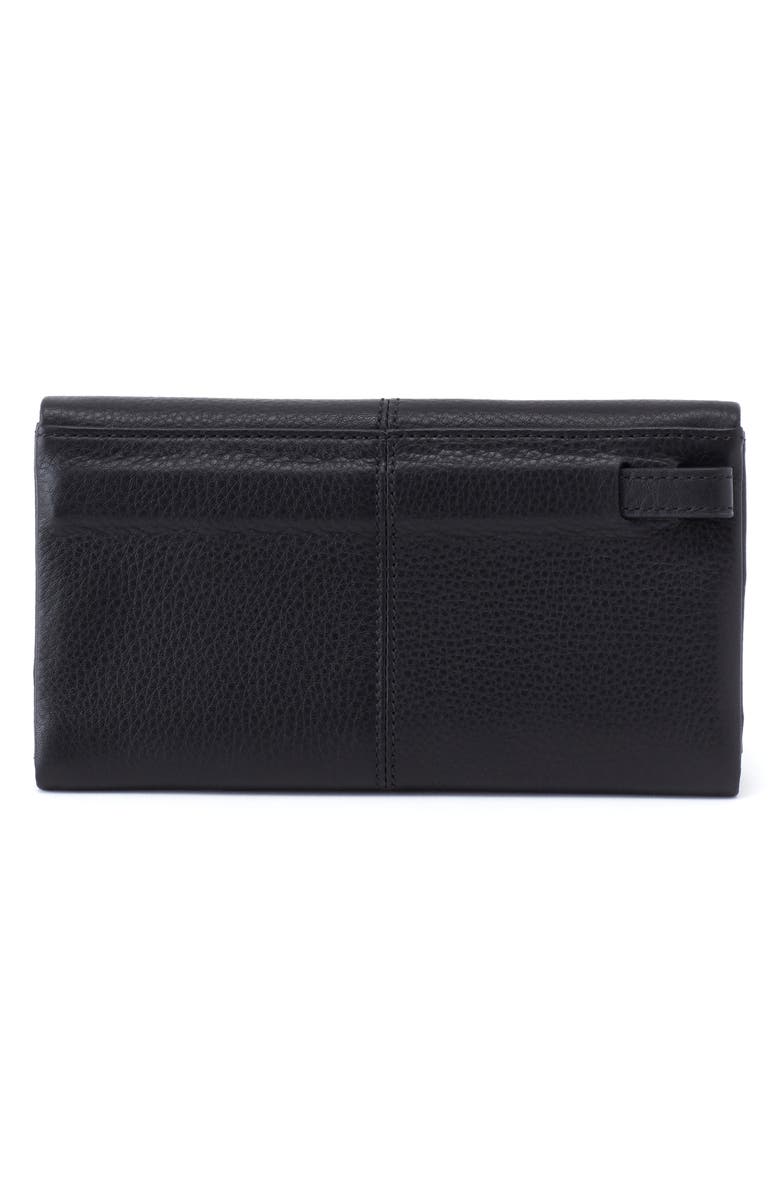 HOBO Keen Leather Continental Trifold Wallet, Alternate, color, Black