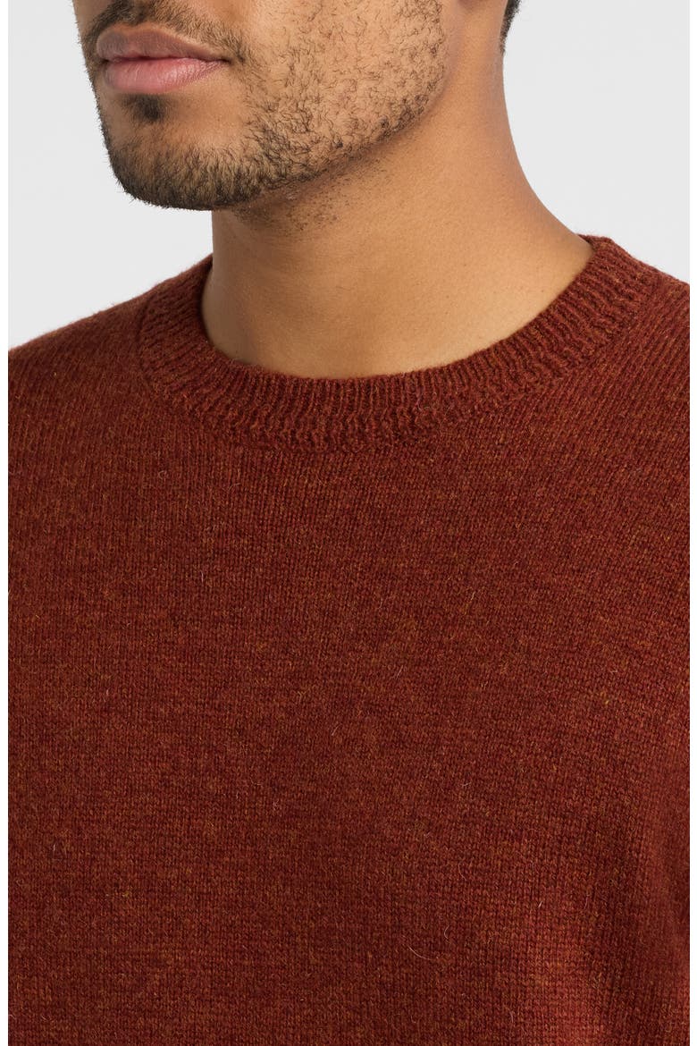 Wool Crewneck Sweater, Alternate, color, DARK RED HEATHER