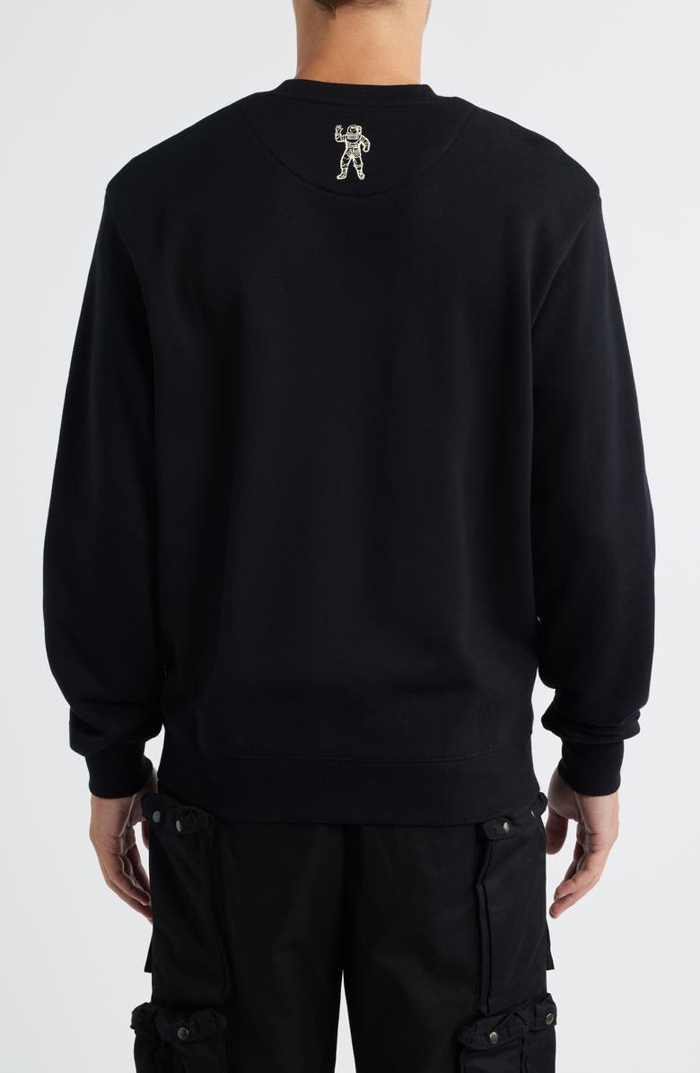 Billionaire Boys Club BB Astronaut Embroidered Cotton Crewneck Sweatshirt, Alternate, color, Black