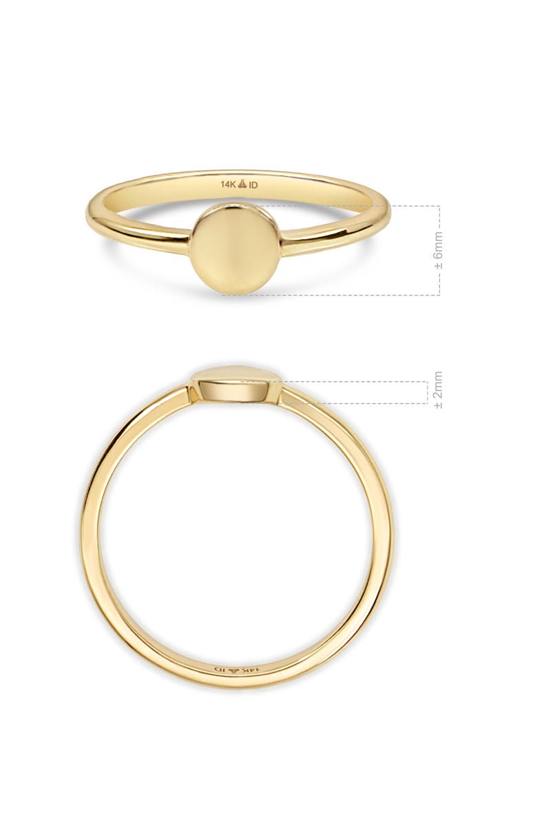 DEVATA Round Disc Ring in 14K Gold, Alternate, color, Yellow Gold