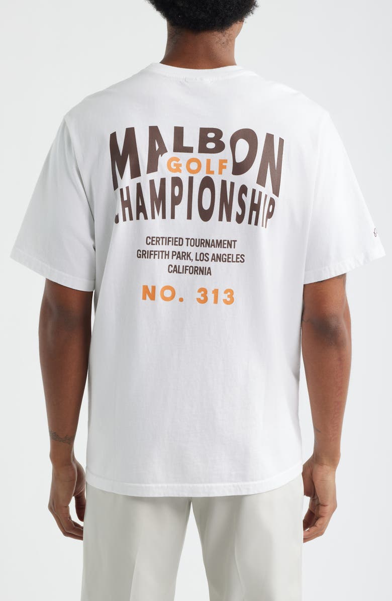 Malbon Golf Bermuda Championship Cotton Graphic T-Shirt, Alternate, color, White