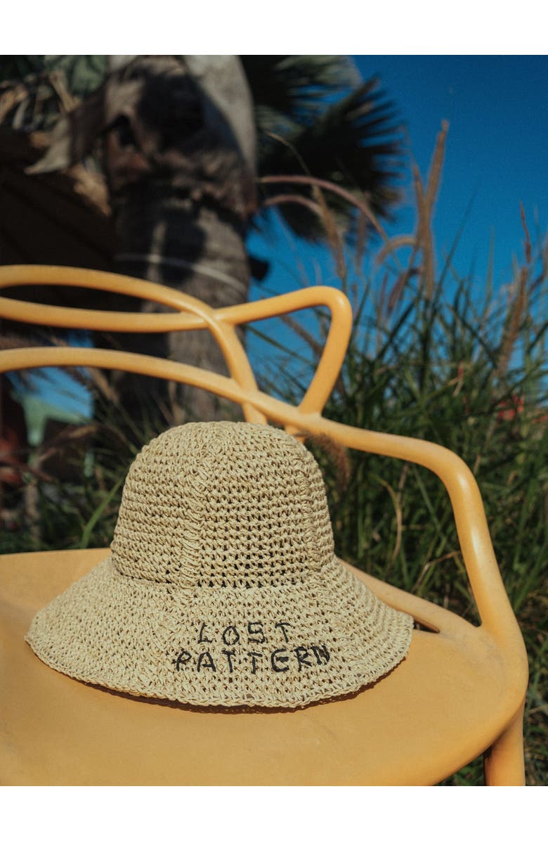 Lost Pattern "Wanderlight" Packable Straw Hat, Alternate, color, Khaki