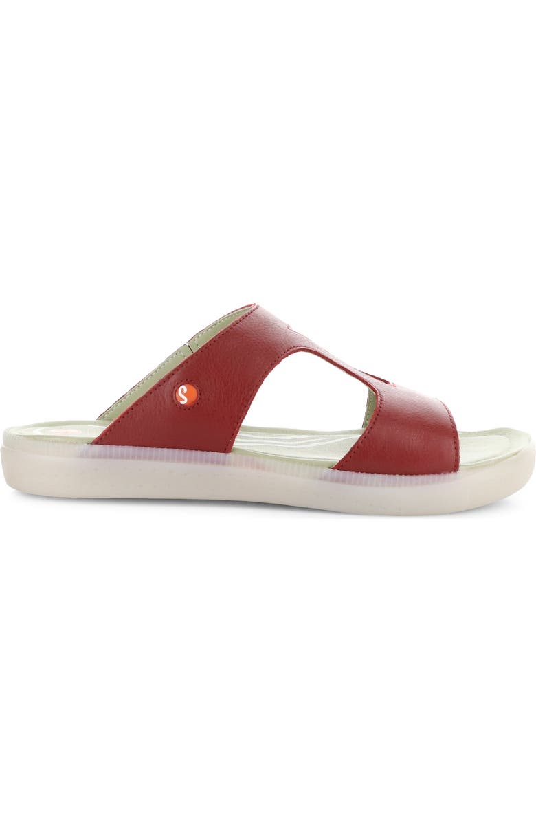 Softinos by Fly London Inbe Slide Sandal, Alternate, color, 002 Red Smooth Leath