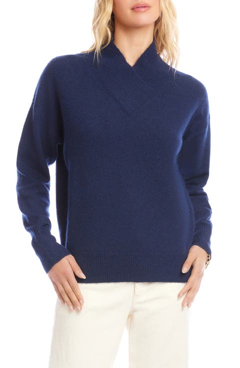 Crossover Collar Sweater