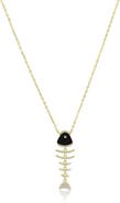 The Lovery Fine Jewelry Onyx Fish Necklace