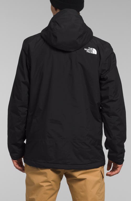 The North Face Embroidered-logo Hooded Jacket In Black