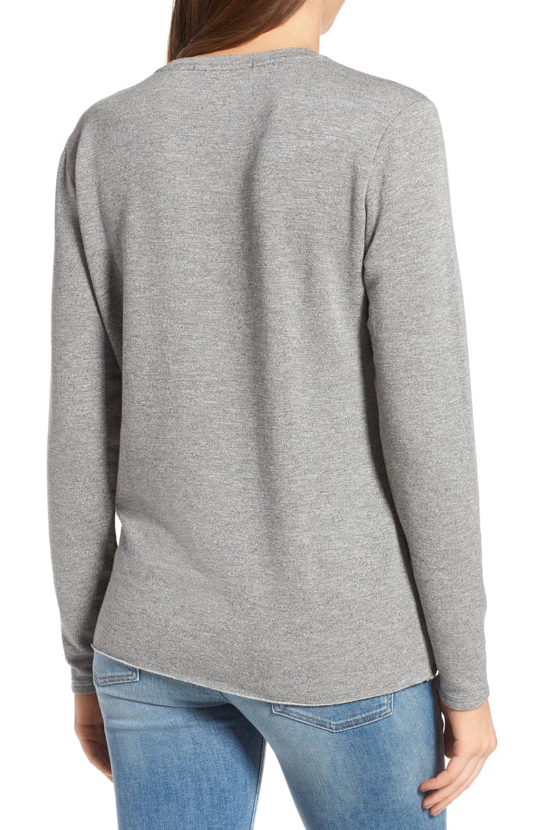 Stateside Front Twist Fleece Sweatshirt, Alternate, color, 