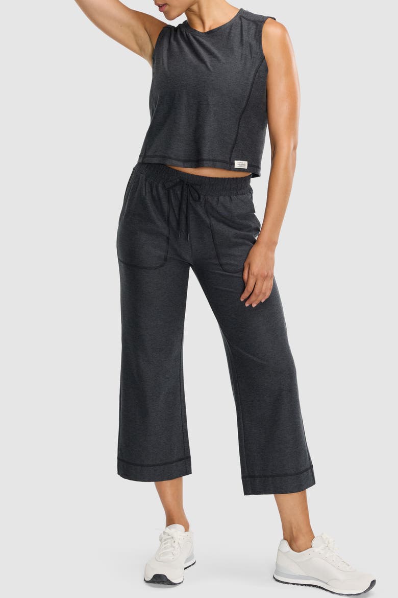 Dreamblend Wide Leg Cropped Pant, Alternate, color, Heather Grey