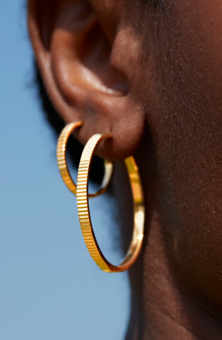Monica Vinader Disco Large Hoop Earrings, Alternate, color, Gold