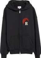 Rhude Moonlight Logo Full Zip Fleece Graphic Hoodie