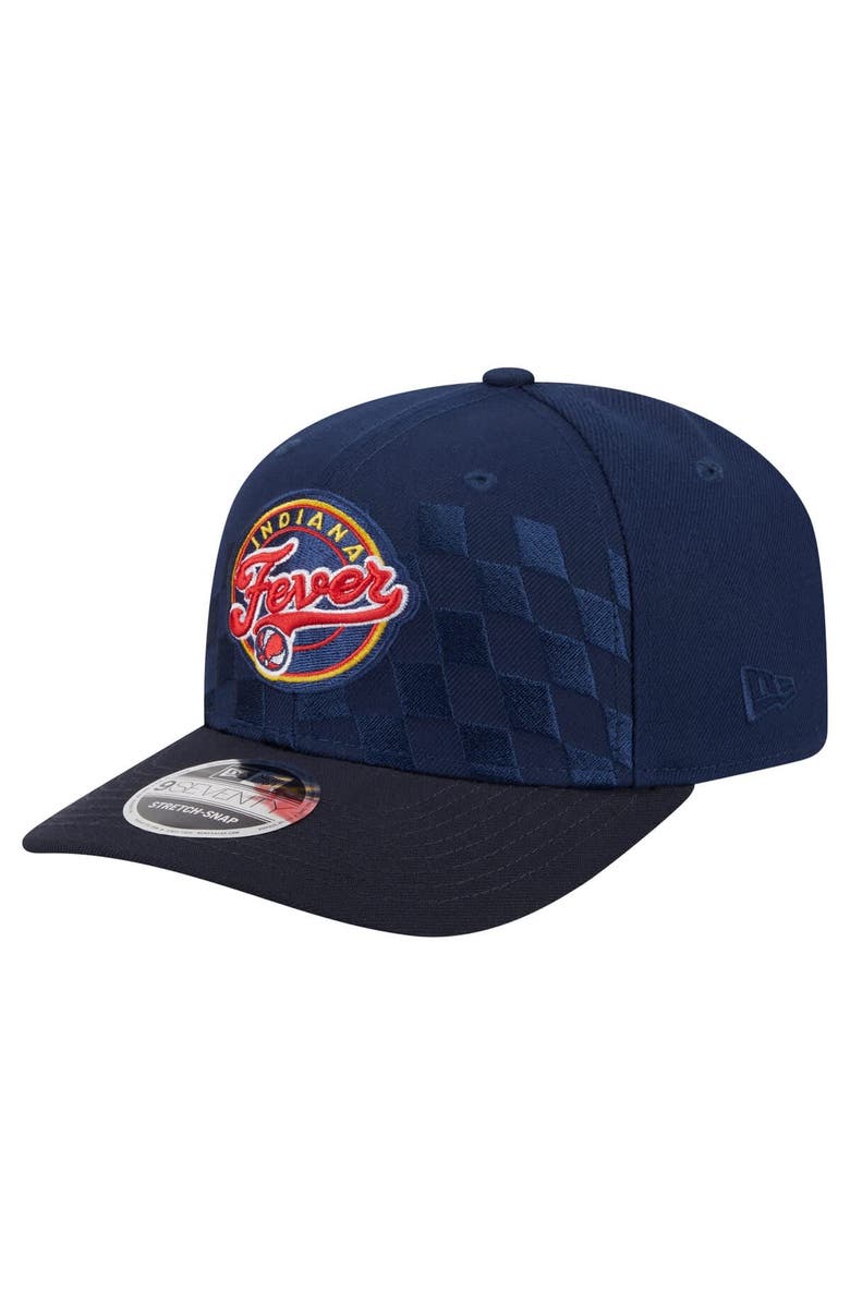 New Era Unisex New Era  Navy Indiana Fever 9SEVENTY Checkerboard Print Adjustable Hat, Alternate, color, Navy