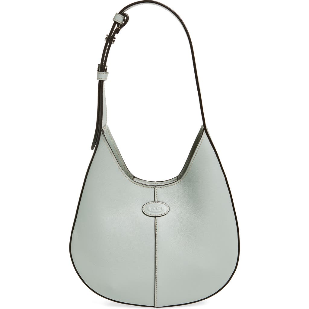 Tod's Mini Di Leather Hobo Bag In Cromo Chiaro