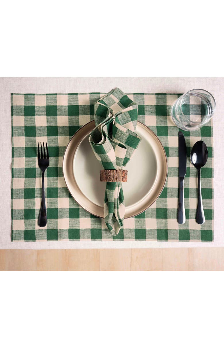 Solino Home Linen Dinner Napkins - Morgan Check, 20" x 20", Alternate, color, 